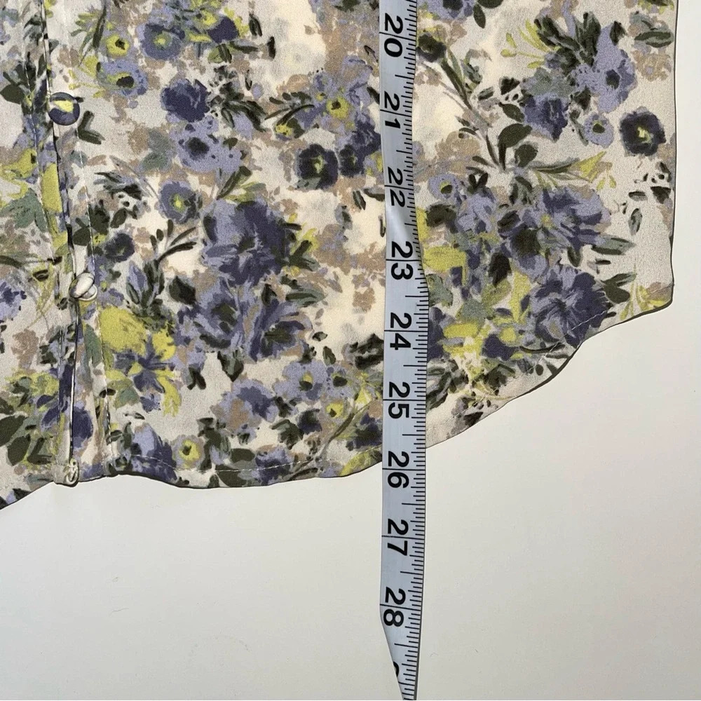 Maurices Cream Multicolor Ditsy Floral Print Ruffle Smock Blouse Small Women’s - Picture 8 of 11